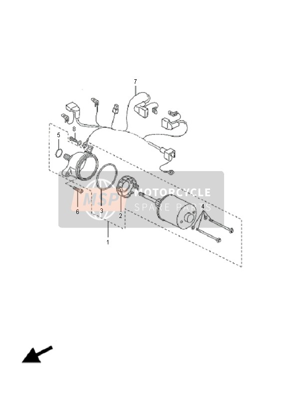 Yamaha VP125 X-CITY 2008 Comenzando Motor 4 para un 2008 Yamaha VP125 X-CITY